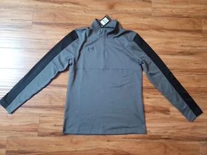 Under Armour Mens Grey Challenger Midlayer 1/4 Zip Pullover Sweater Shirt Large - Picture 1 of 6