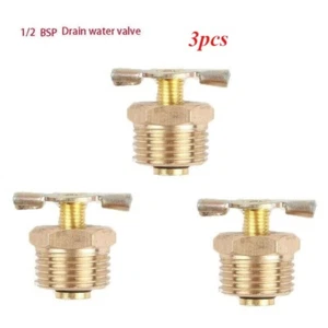 3x AIR COMPRESSOR TANK 1/2 BSP DRAIN PLUG VALVE /TAP/ DRAIN COCK WITH T-HANDLE - Picture 1 of 3