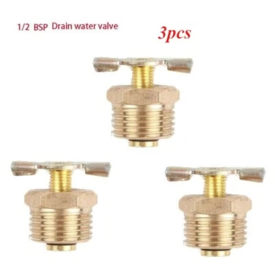 3x AIR COMPRESSOR TANK 1/2 BSP DRAIN PLUG VALVE /TAP/ DRAIN COCK WITH T-HANDLE - Image 1 of 3