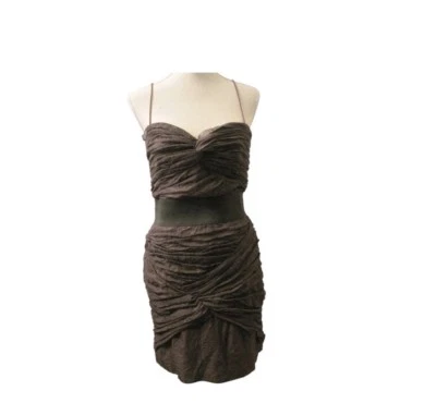 Foley and Corinna Ruched Netting Sweetheart Dress L Large  - Image 1 of 4