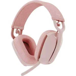 Logitech Zone Vibe 100 Rose Pink Bluetooth Headphones Wireless Bluetooth Stand - Zdjęcie 1 z 8