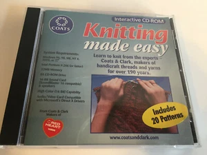 CD-ROM Coats & Clark company facile interattivo fatto a maglia ha 20 modelli - Foto 1 di 12