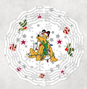 Pluto Inspired Christmas 10" Wind Spinner - Picture 1 of 1