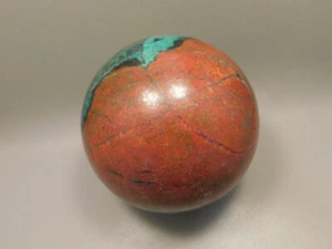 Chrysocolla Cuprite Sonora Sunset Stone Sphere 4.5 inch Rock #O100 - Picture 1 of 12