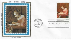 Cartas de unión postal universal de Gerard Ter Borch Mezcle Souls Colorano FDC 1974 - Imagen 1 de 1