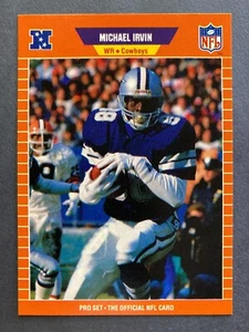 1989 Pro Set #89 Michael Irvin RC (Dallas Cowboys) ¡Novato!    HOF! - Imagen 1 de 2