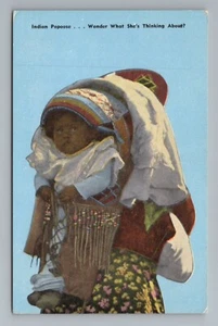 Cartolina d'epoca bambino nativo americano - Foto 1 di 2