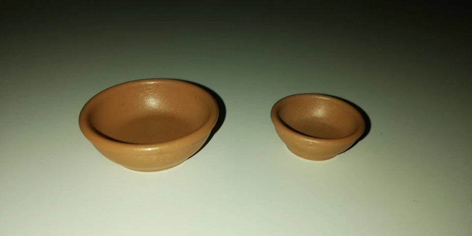 PLAYMOBIL "2x Schüssel" braun,Nostalgie,Stadtleben,Ritter,Geschirr,Küche - Bild 1 von 1