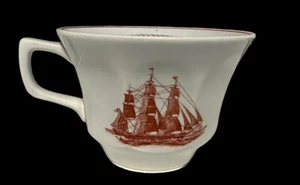Flying Cloud Rust China de Wedgwood taza plana náutica de colección descontinuada - Imagen 1 de 4