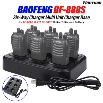 BAOFENG BF-888S Six-Way Charger Multi Unit Charger Base for BF-888S H-777 BF-88A - Image 1 of 4