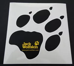 Werbe-Aufkleber Jack Wolfskin Tatze Logo 14 x 14 cm Outdoor Kleidung Trekking - Bild 1 von 1