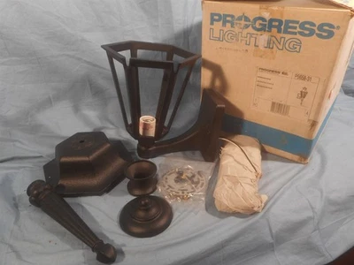 Linterna de pared exterior negra texturizada de aluminio fundido con 1 luz NOS Progress Lighting Foto 1 de 4