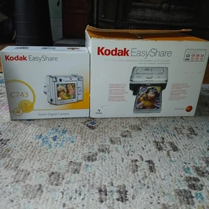 Kodak Digital Camera EasyShare C743 7.1MP Silver Tested & Kodak EasySharePrinter - Picture 1 of 7
