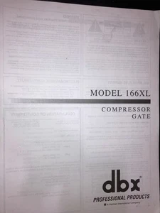 Handbuch für Modell 166XL Kompressor Tor DBX - Bild 1 von 1