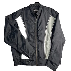 VTG BD Biker Design Jacket Men’s Large Full Zip Stand Up Collar Zip Sleeves - Picture 1 of 16