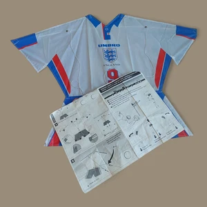 Vintage Umbro England Kit Kite Euro 96 no.9 Shearer - Picture 1 of 6