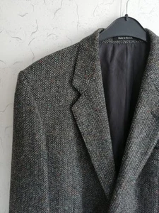 Harris Tweed mens Pure Grey Wool Jacket UK42 Chest 107cm By St Michael Very Good - Picture 1 of 18