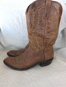 1886 Lucchese Boots Crayton Western Tall Pull On Style Light Brown Size 9 D - Picture 1 of 16