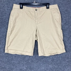 Dockers Womens Size 14 Low Rise Slightly Curvy Khaki Tan Pockets Shorts - Picture 1 of 10