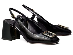 Tory Burch Georgia Slingback 70 mm negro perfecto 7,5 M - Imagen 1 de 3