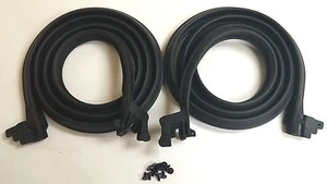 1964 1965 Chevelle Door Weatherstrip Rubber Seal Pair 2 Door Hardtop Convertible - Picture 1 of 5