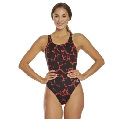 Traje de baño Speedo para mujer Wrack It Up Super Pro 1 pieza rojo azul marino talla 26 XS NUEVO CON ETIQUETAS Foto 1 de 4