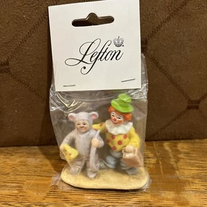Lefton Colonial Village Peek a Boo Halloween Figurine 11574 Clown Mouse New - Picture 1 of 7