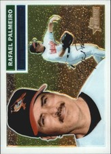 2005 Topps Heritage Chrome Orioles Baseball Card #THC37 Rafael Palmeiro /1956