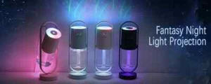 Portable Mini Tabletop Air Humidifier Led Color Projection Night Light - Picture 1 of 8