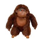 Vintage Fun World Plush Stuffed Animal Gorilla Ape Nose Picking Rubber Face 11"