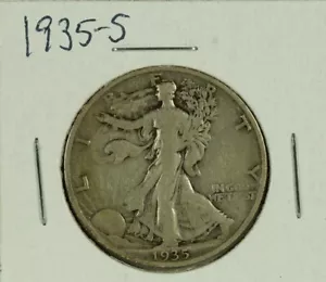 1935-S Walking Half Dollar : Fine + - Picture 1 of 2