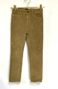 Gap Denim Boys Kids Tan Flat Front Pockets Corduroy Stretch Slim Pants Size 7 - Picture 1 of 11