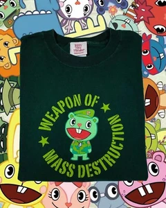 HAPPY TREE FRIENDS T-SHIRT WAFFEN DER MASSENVERNICHTUNG CARTOON RETRO 90ER TEE - Bild 1 von 3