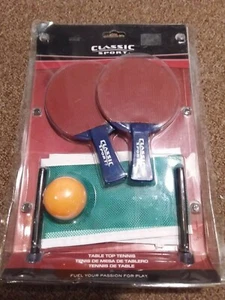 TAVOLO DA GIOCO TENNIS CLASSICO SPORT NUOVO 2-Paddles 2-Net Pali 1-net 1-palla - Foto 1 di 2