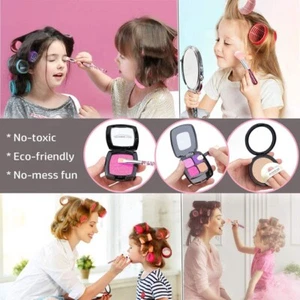 Kid Girl Pretend Play Makeup Kit Toy with Case Toy 21pc Fake, No Mess. - Picture 1 of 6