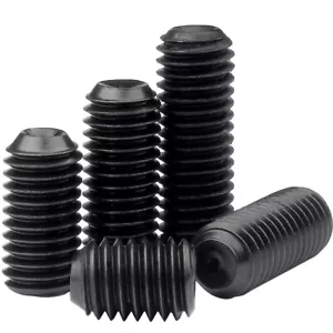 1/4-20 Socket Set Screws w/ Cup Point, Alloy Steel w/ Black Oxide, Coarse Inch - Picture 1 of 17