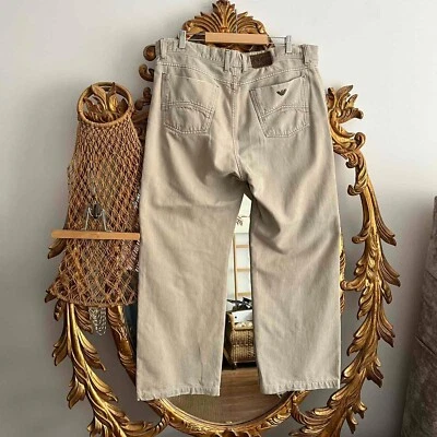 Vintage Giorgio Armani Trousers Beige Pants SZ 38 - Image 1 of 4