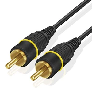 30FT 1 RCA Male To 1 RCA Male M/M Composite Audio Video Subwoofer Digital Cable - Picture 1 of 6