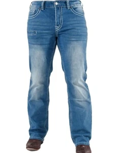 B. Tuff Western Jeans Mens Grand Slam Bootcut Light Wash MGRAND - Picture 1 of 4