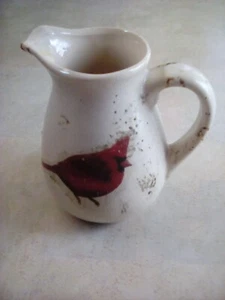 Raku G1 Keramik Milchkännchen 4,5x4" Kardinal Creme gesprenkelt Vase Krug Dekor 14 - Bild 1 von 11