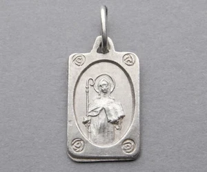 Heilige Odile vom Elsass. Antiker religiöser Anhänger. Französische Medaille. Frankreich. - Bild 1 von 3