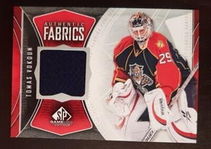 2009 - 2010 SP Game Used Tomas Vokoun Authentic Fabrics Hockey Card