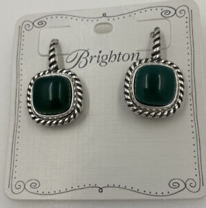 Brighton COLOR CLIQUE Earrings Green Agate   NWT JA167B