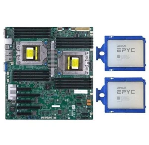 Supermicro H11DSI Motherboard REV 2.0 + 2x AMD EPYC 7551 CPU Processor Combos - Bild 1 von 5