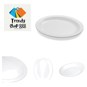 Kingline Plastic Oval Platter Oval Tray for Home and Restaurant, Melamine, 12... - Picture 1 of 9