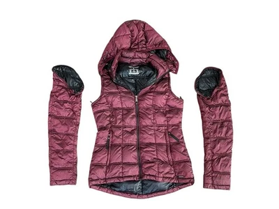 Chaleco/Chaqueta Hawke & Co Performance Ligera Embalable Borgoña Plumón Pequeña LEER Foto 1 de 4