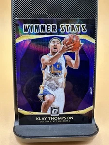 KLAY THOMPSON 2020-21 DONRUSS OPTIC WINNER STAYS PURPLE #7 GOLDEN ST. WARRIORS - Picture 1 of 4