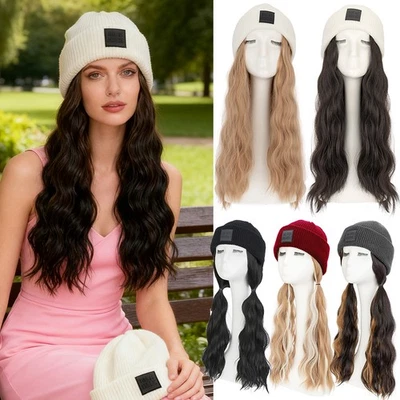 女士针织无檐帽带发饰真柔软长波帽发饰 — 第 1/4 张图片