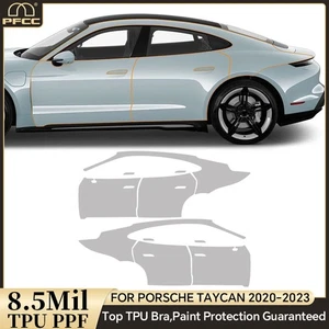 For Porsche Taycan 2020-2023 Doors Precut Paint Protection Film Clear PPF TPU - Picture 1 of 20