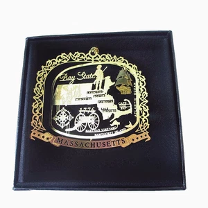 Adorno de latón de Massachusetts monumentos estatales, personalizado con dije de año - Imagen 1 de 9